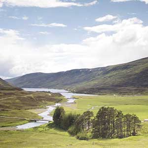 Cairngorm Loch and mountains Scotland