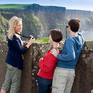 Visitors at the Cliffs of Moher