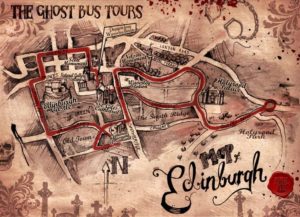 The route of Edinburgh’s Ghost Bus Tour